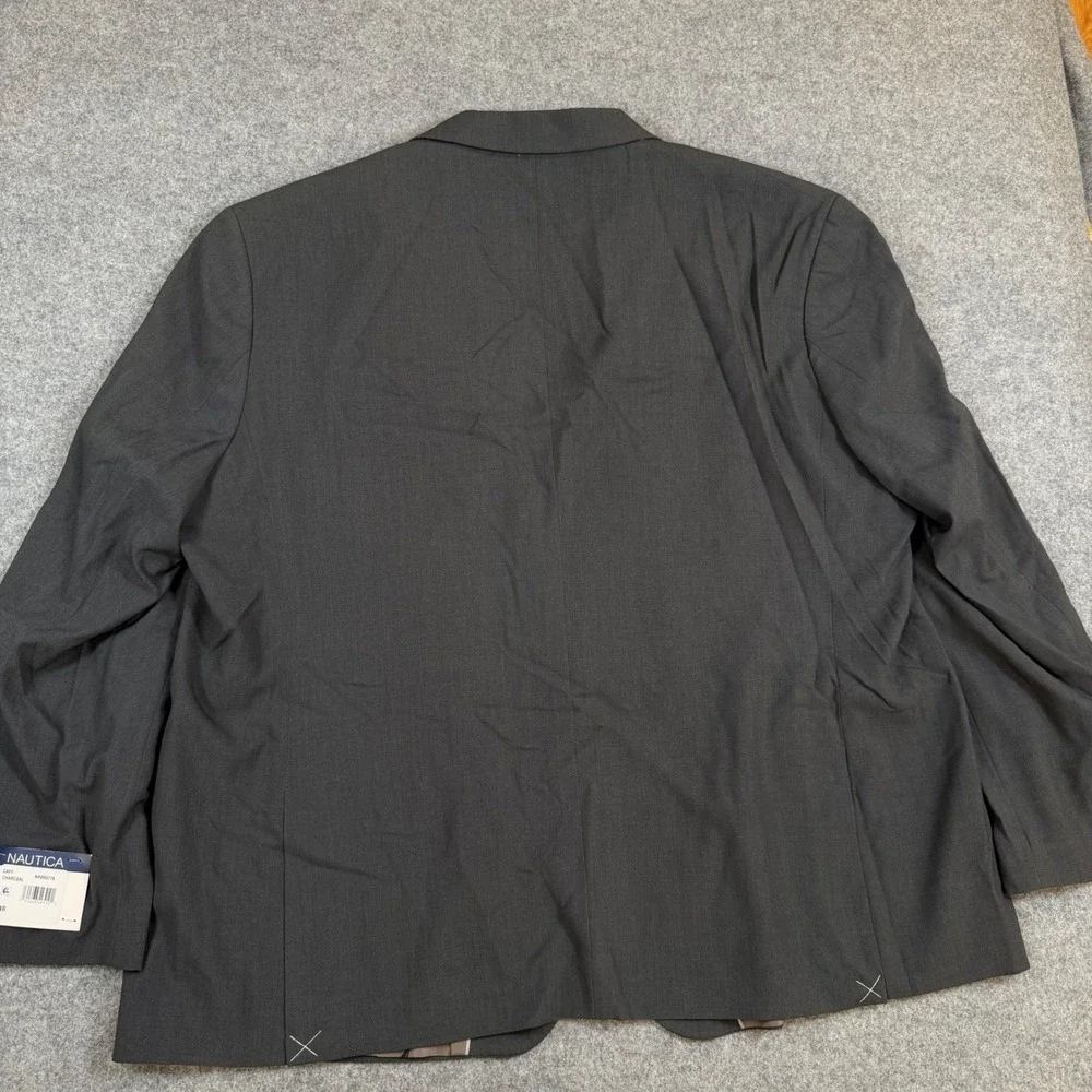 Nautica Mens 54R W48 Charcoal Gray 2-Piece Modern Fit Bi-Stretch Suit NA000276